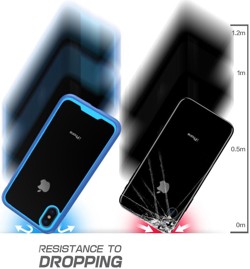 Apple iPhone X Hoesje Armor Hoesje Blauw afbeelding 5