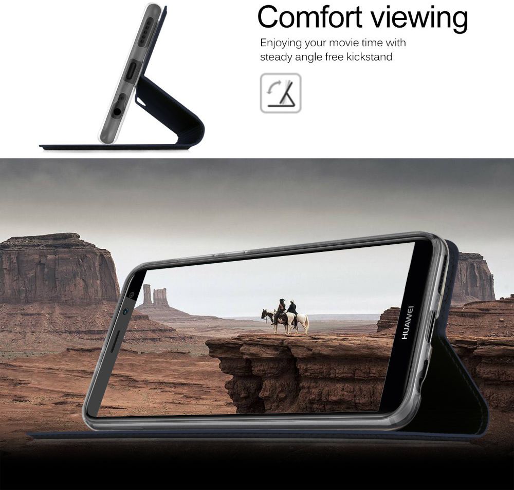 Huawei Mate 10 Lite Luxe Portemonnee Hoesje Zwart afbeelding 4