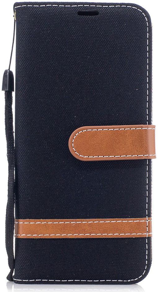 Samsung Galaxy A8 (2018) Two-Tone Portemonnee Hoesje Zwart afbeelding 1