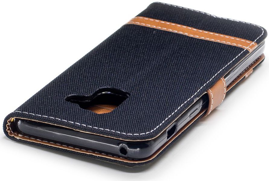 Samsung Galaxy A8 (2018) Two-Tone Portemonnee Hoesje Zwart afbeelding 13