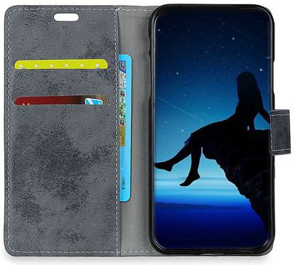 Huawei Mate 10 Lite Retro Portemonnee Hoesje Grijs afbeelding 2