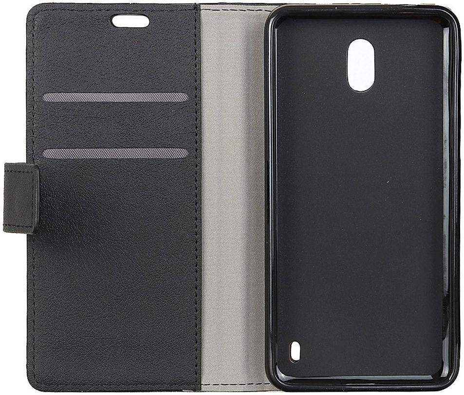 Nokia 2 Portemonnee Hoesje Zwart afbeelding 1