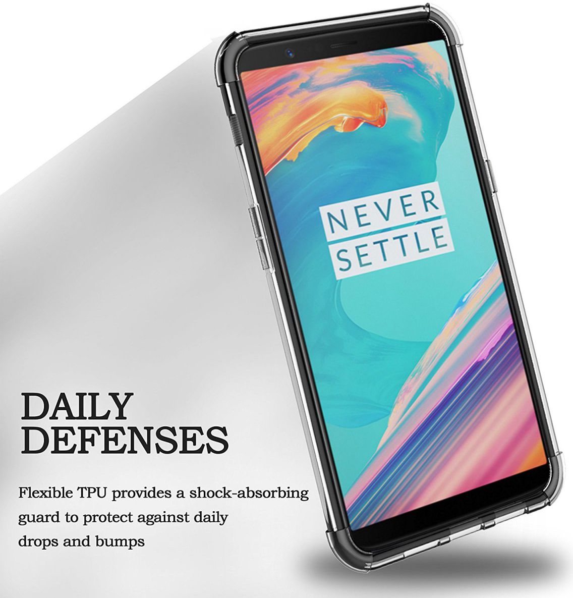 OnePlus 5T Transparant Bumper Hoesje afbeelding 3