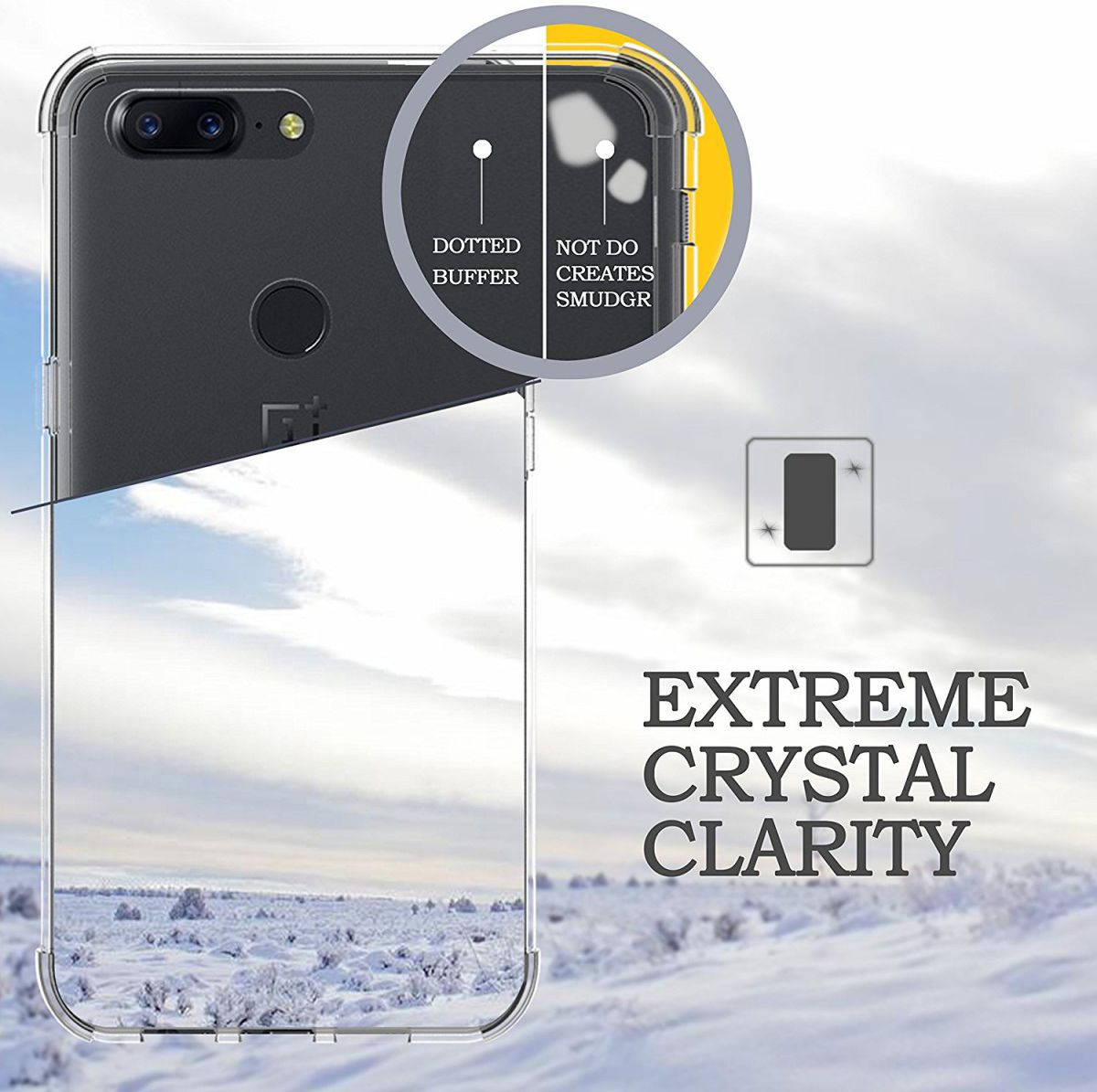 OnePlus 5T Transparant Bumper Hoesje afbeelding 5
