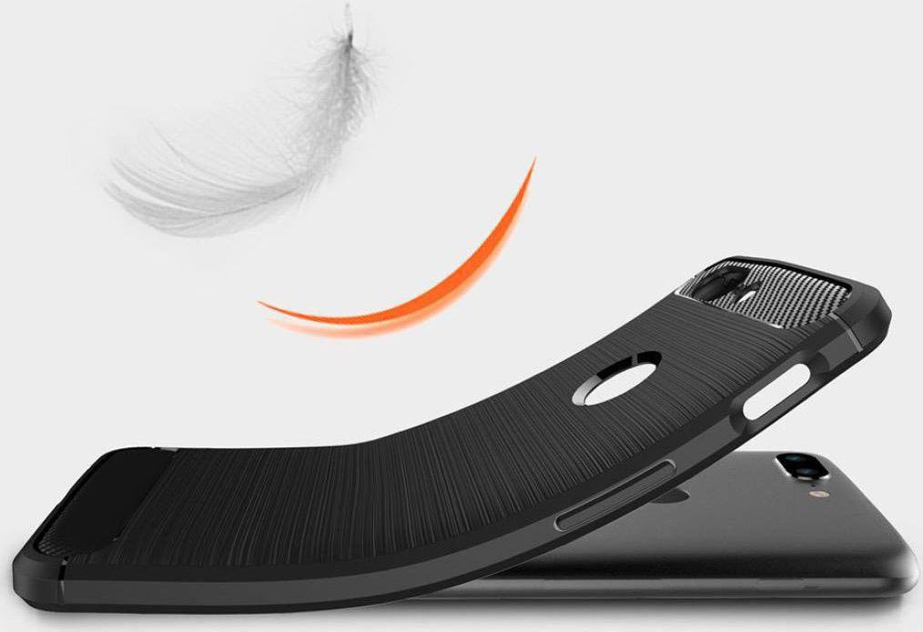OnePlus 5T Geborsteld TPU Hoesje Rood afbeelding 5