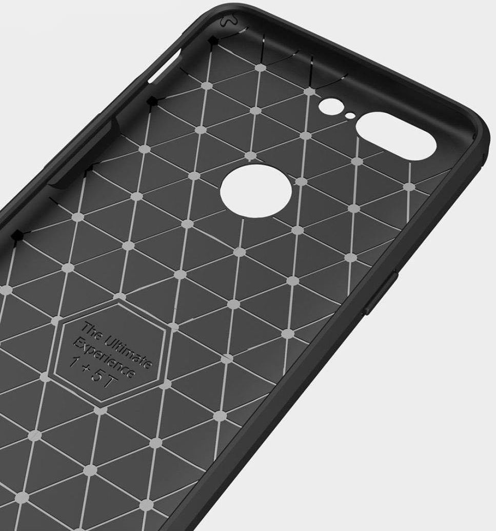OnePlus 5T Geborsteld TPU Hoesje Rood afbeelding 6