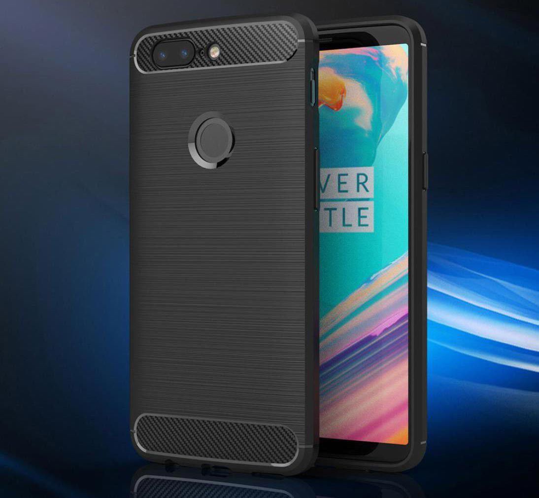 OnePlus 5T Geborsteld TPU Hoesje Rood afbeelding 9