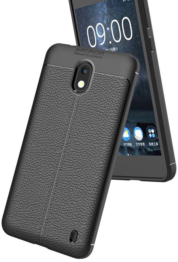 Nokia 2 Hoesje met Kunstleer Coating Zwart afbeelding 7
