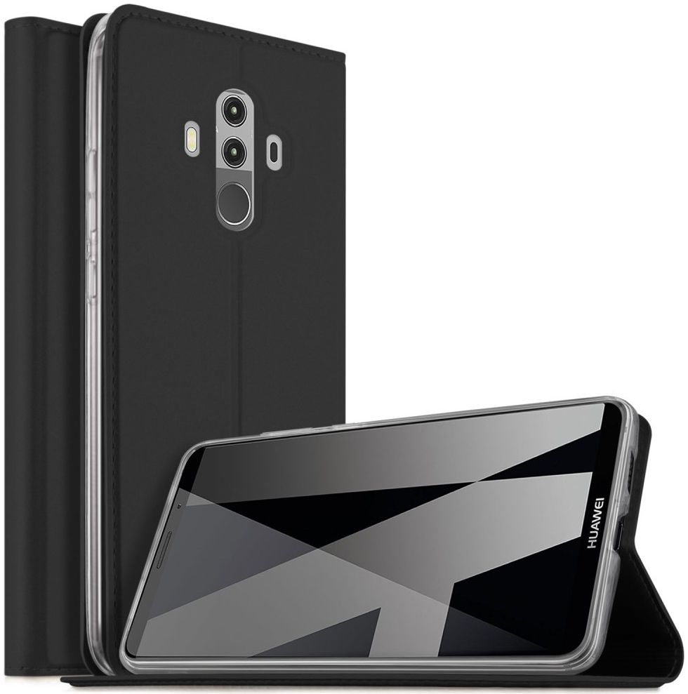 Huawei Mate 10 Pro Magnetisch Portemonnee Hoesje Zwart afbeelding 2