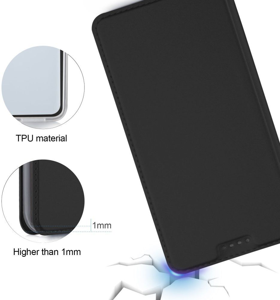 Huawei Mate 10 Pro Magnetisch Portemonnee Hoesje Zwart afbeelding 6