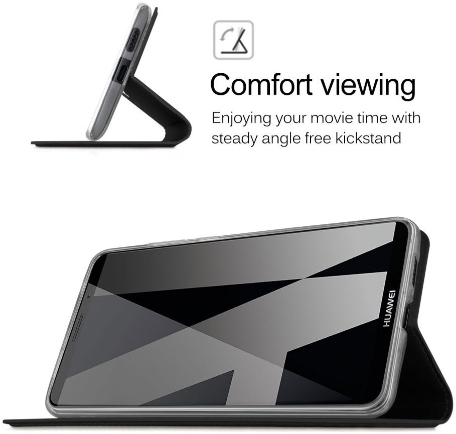 Huawei Mate 10 Pro Magnetisch Portemonnee Hoesje Zwart afbeelding 7