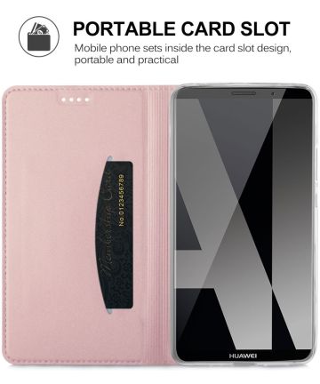 Huawei Mate 10 Pro Magnetisch Portemonnee Hoesje Roze Hoesjes
