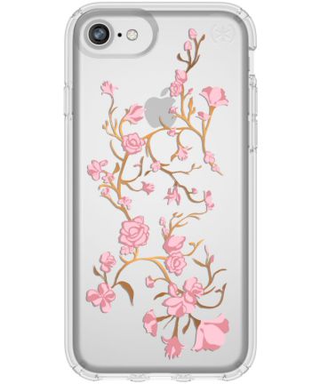 Speck Presidio Hoesje Blossom Apple iPhone 8 Goud Transparant Hoesjes