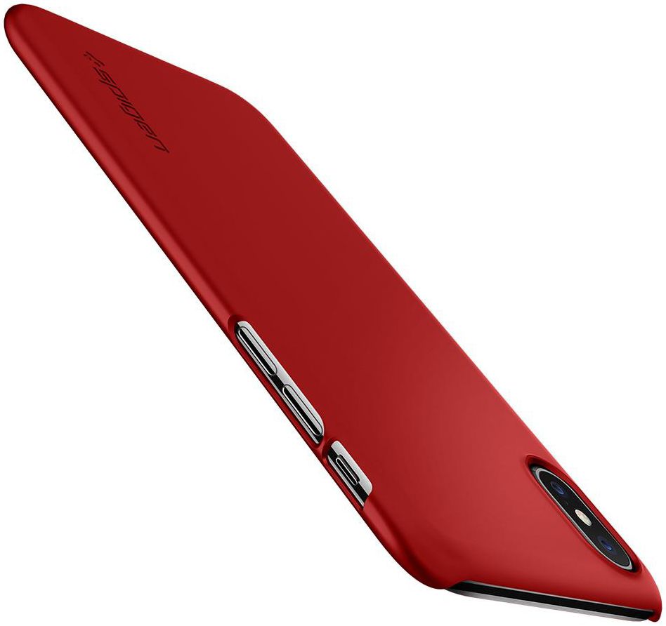 Spigen Thin Fit Metallic Red Apple iPhone X afbeelding 3