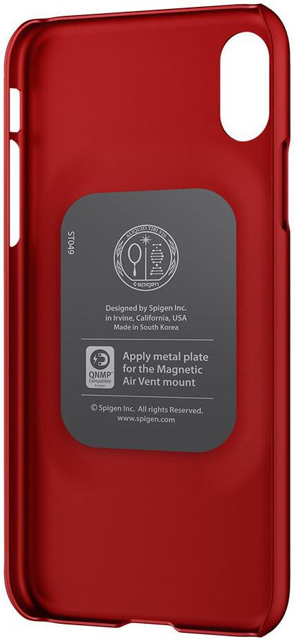 Spigen Thin Fit Metallic Red Apple iPhone X afbeelding 4