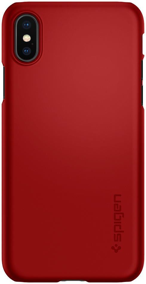 Spigen Thin Fit Metallic Red Apple iPhone X afbeelding 5