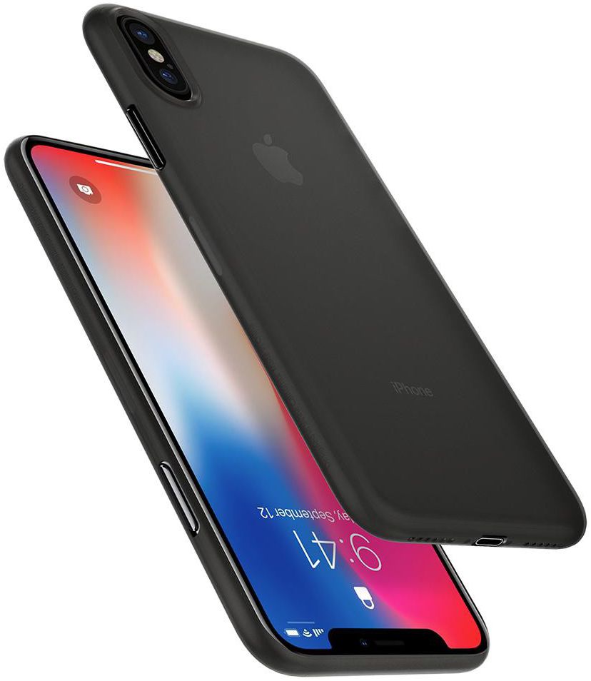Spigen Air Skin Black Apple iPhone X afbeelding 4