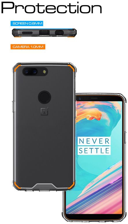 OnePlus 5T Hoesje Armor Backcover Transparant afbeelding 3