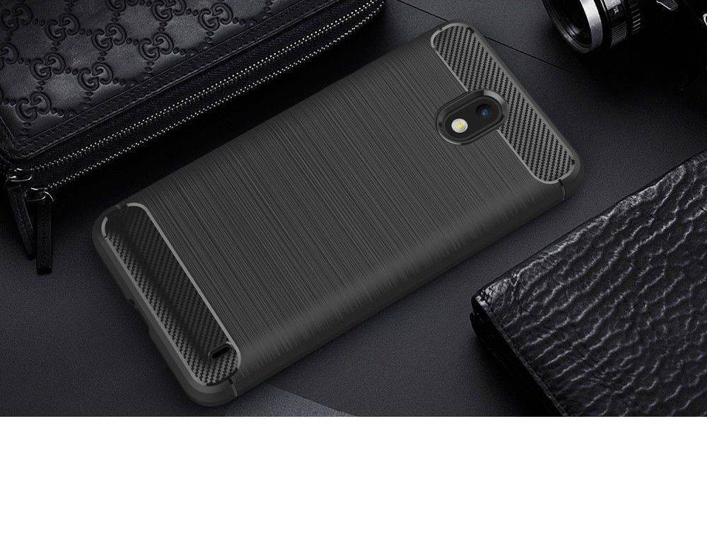 Nokia 2 Geborsteld TPU Hoesje Zwart afbeelding 11