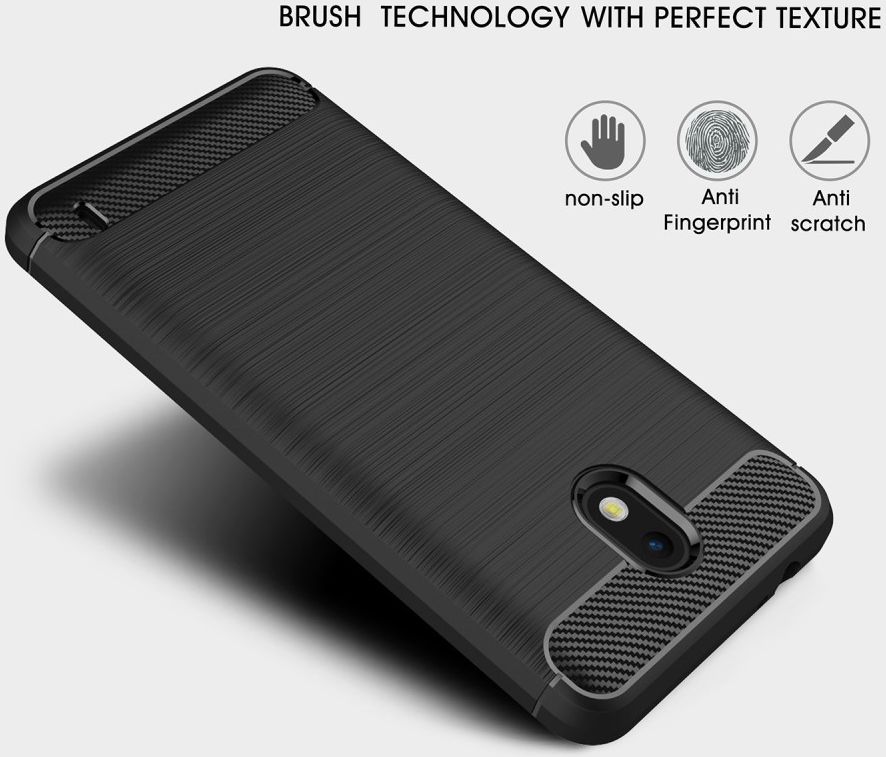 Nokia 2 Geborsteld TPU Hoesje Zwart afbeelding 6