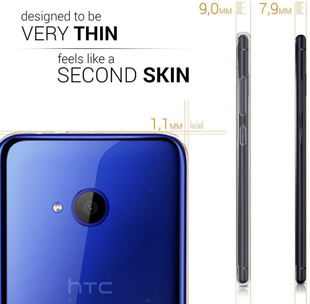 HTC U11 Life Transparant Hoesje afbeelding 2