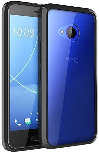 HTC U11 Life Hoesje Armor Backcover Transparant Zwart afbeelding 2