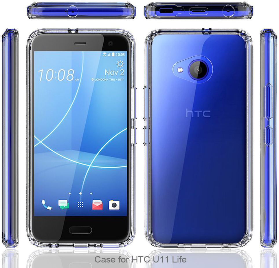 HTC U11 Life Hoesje Armor Backcover Transparant afbeelding 5