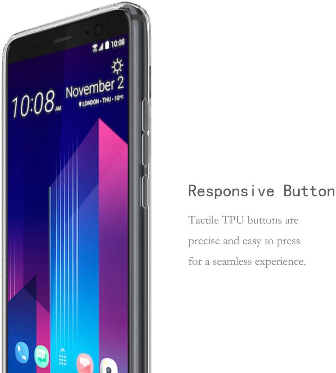 HTC U11 Plus Transparant Hoesje afbeelding 6