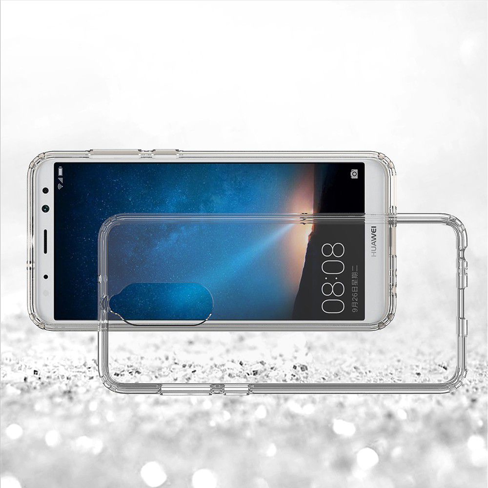 Huawei Mate 10 Lite Hoesje Armor Backcover Transparant Zwart afbeelding 3