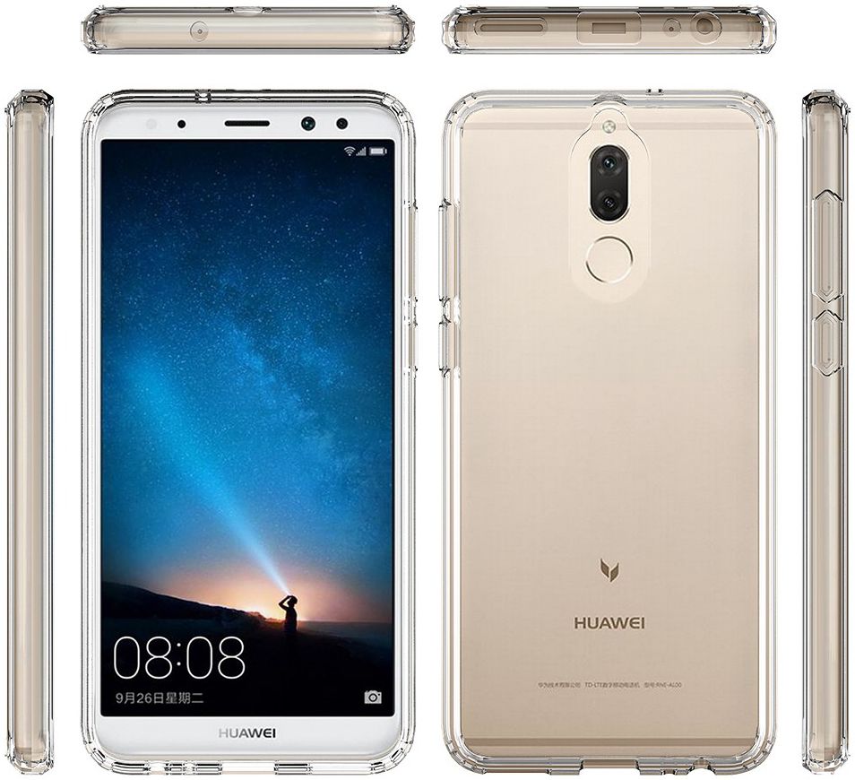Huawei Mate 10 Lite Hoesje Armor Backcover Transparant Zwart afbeelding 5