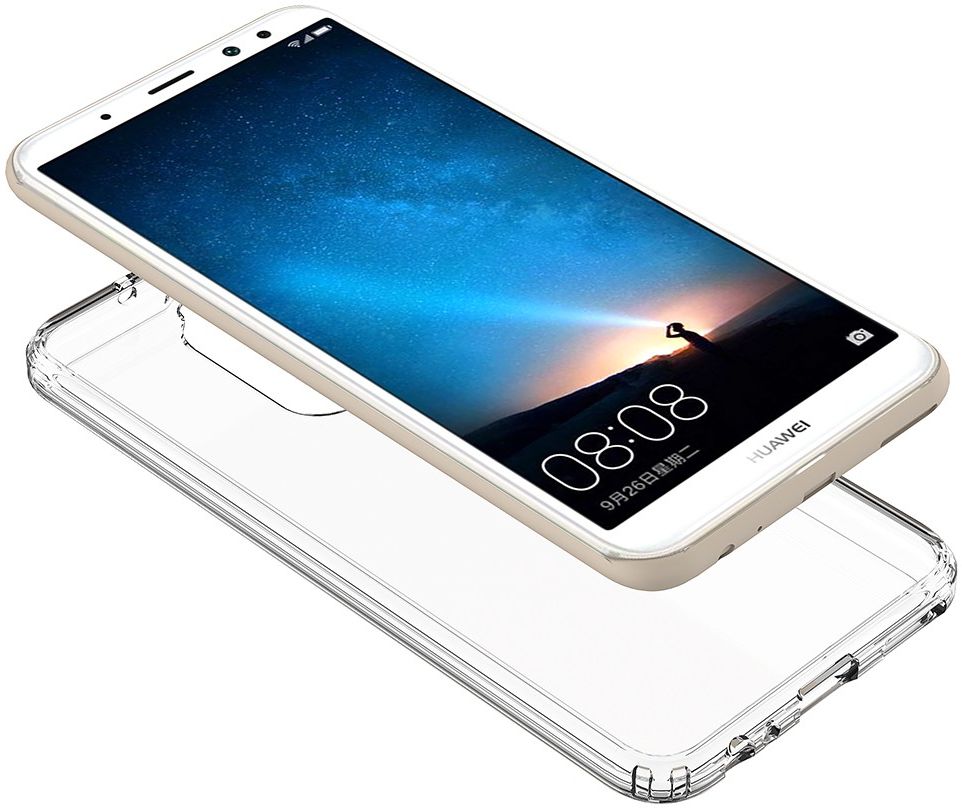 Huawei Mate 10 Lite Hoesje Armor Backcover Transparant Zwart afbeelding 7