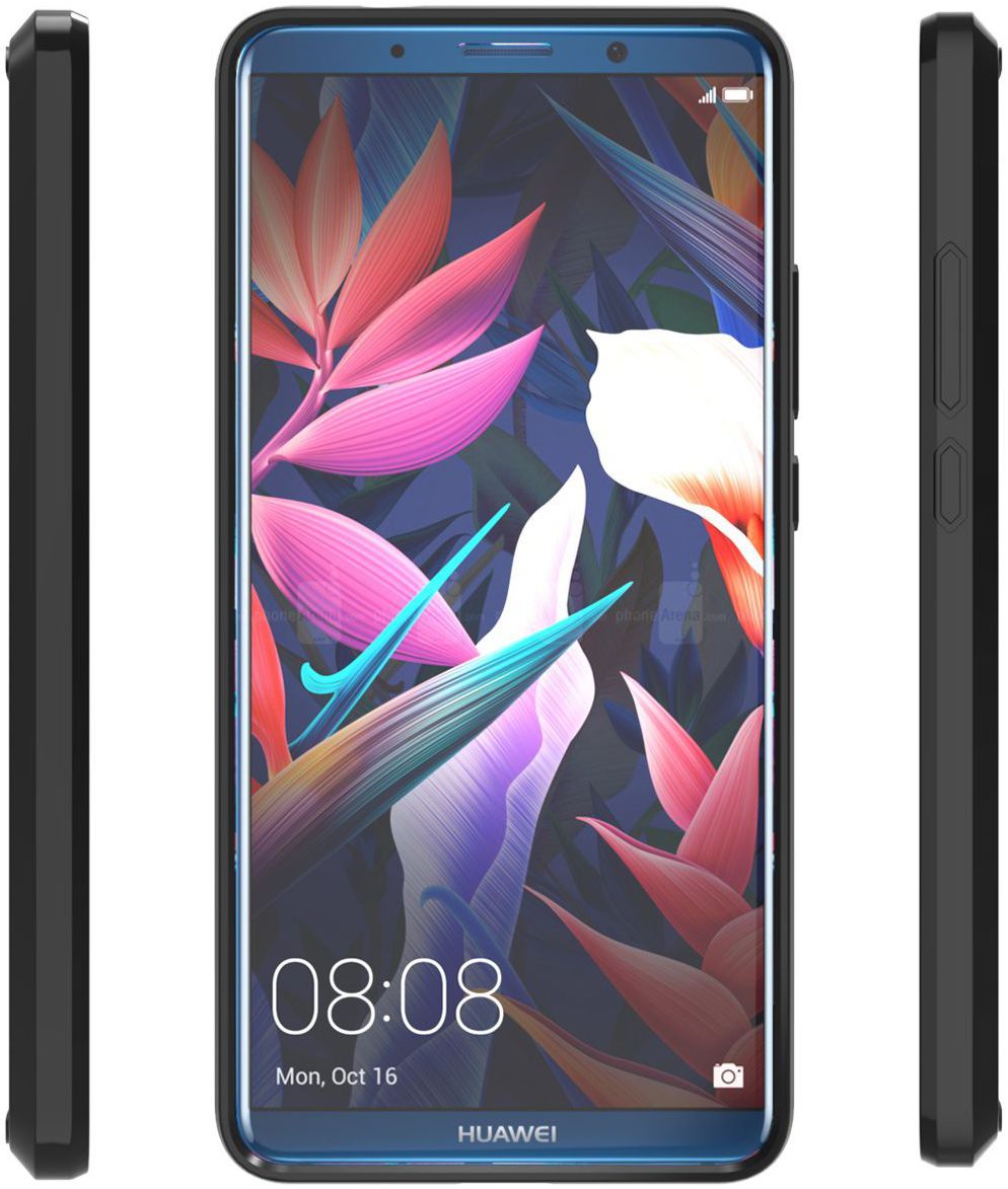 Huawei Mate 10 Pro Hoesje Armor Backcover Transparant Zwart afbeelding 7