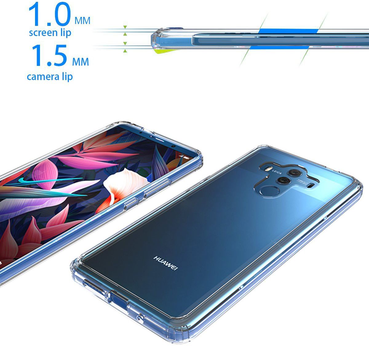 Huawei Mate 10 Pro Hoesje Armor Backcover Transparant afbeelding 5