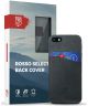 Rosso Select Apple iPhone SE /5 / 5s Hoesje Echt Leer Back Cover Zwart