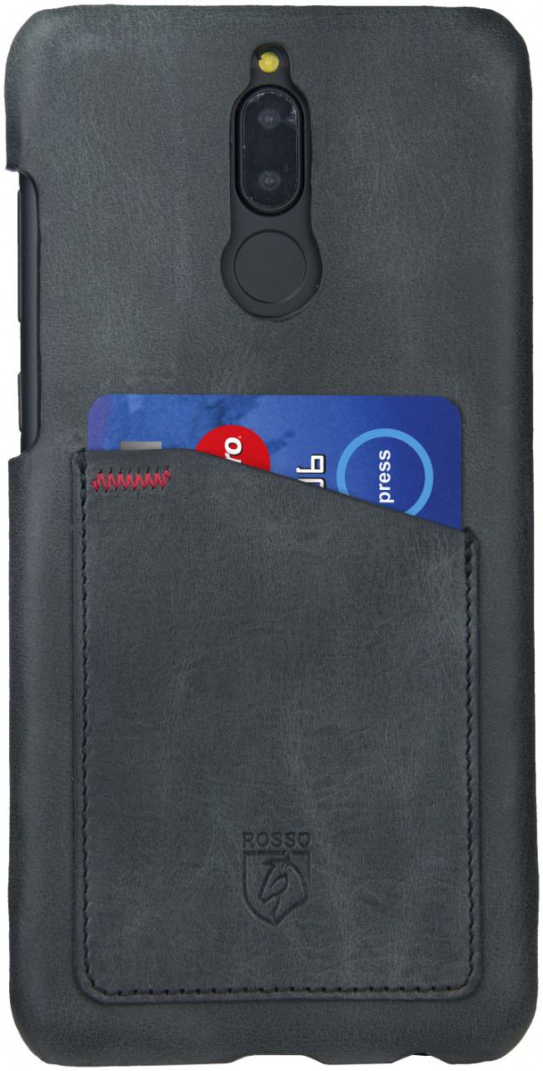 Rosso Select Huawei Mate 10 Lite Hoesje Echt Leer Back Cover Zwart afbeelding 2