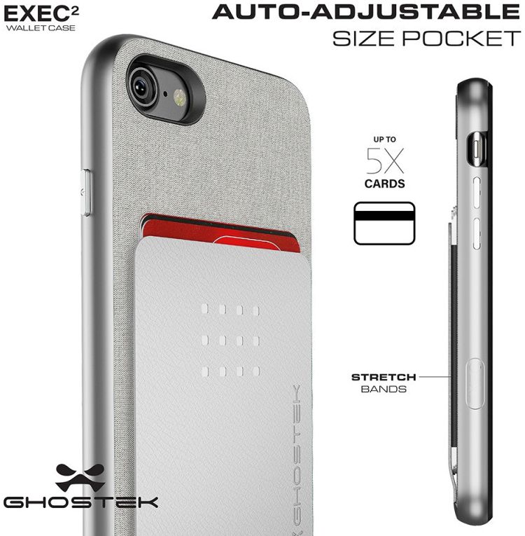 Ghostek Exec2 Hoesje Apple iPhone 8 / 7 Zilver afbeelding 4