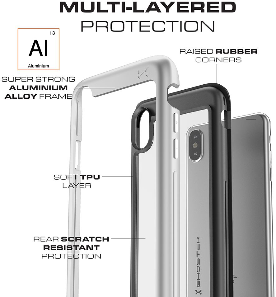 Ghostek Atomic Slim Apple iPhone X Rood afbeelding 2