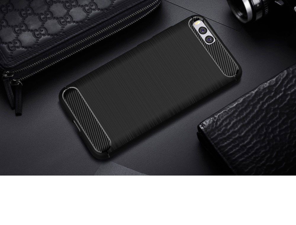 Xiaomi Mi 6 Geborsteld TPU Hoesje Zwart afbeelding 5