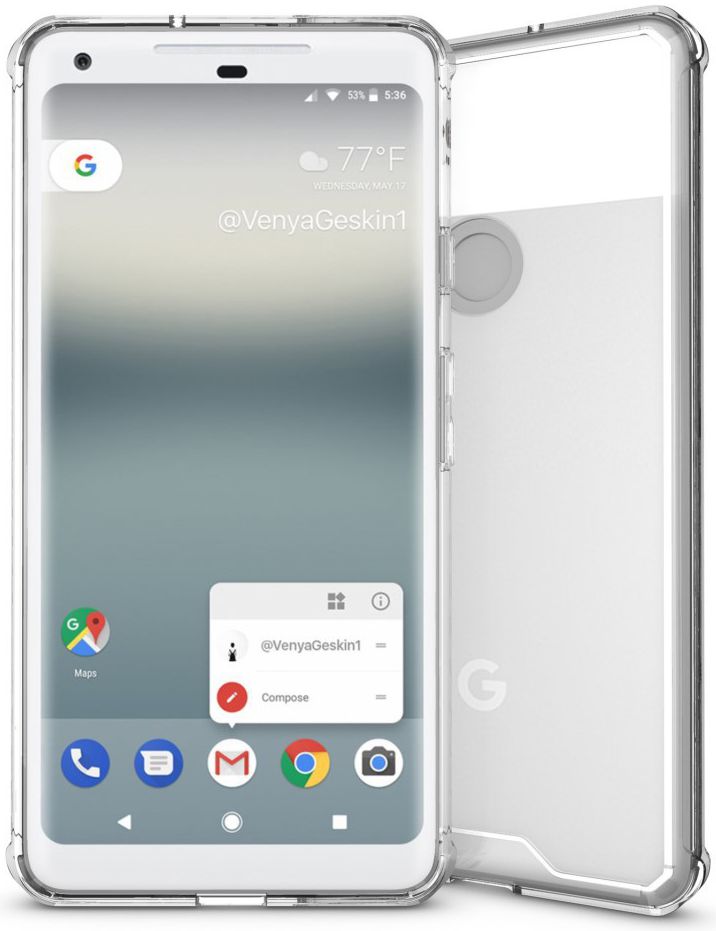 Google Pixel 2 XL Hoesje Armor Hoesje Transparant afbeelding 1