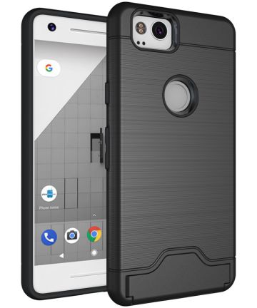 Google Pixel 2 Hybride Portemonnee Hoesje Zwart Hoesjes