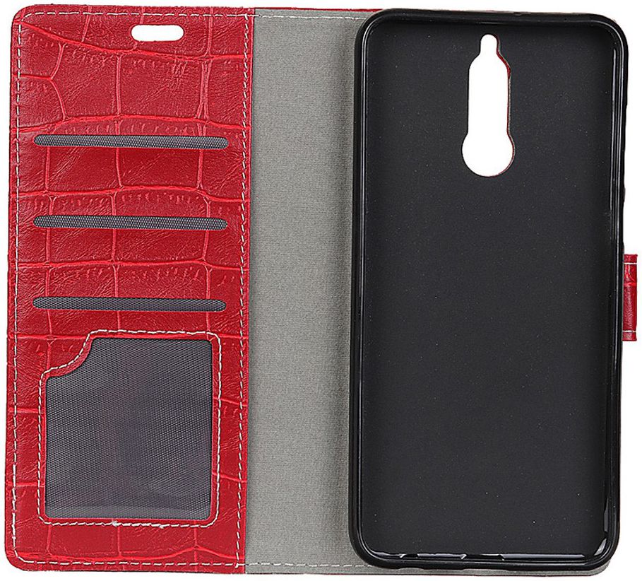 Huawei Mate 10 Lite Krokodil Flipcase Rood afbeelding 2