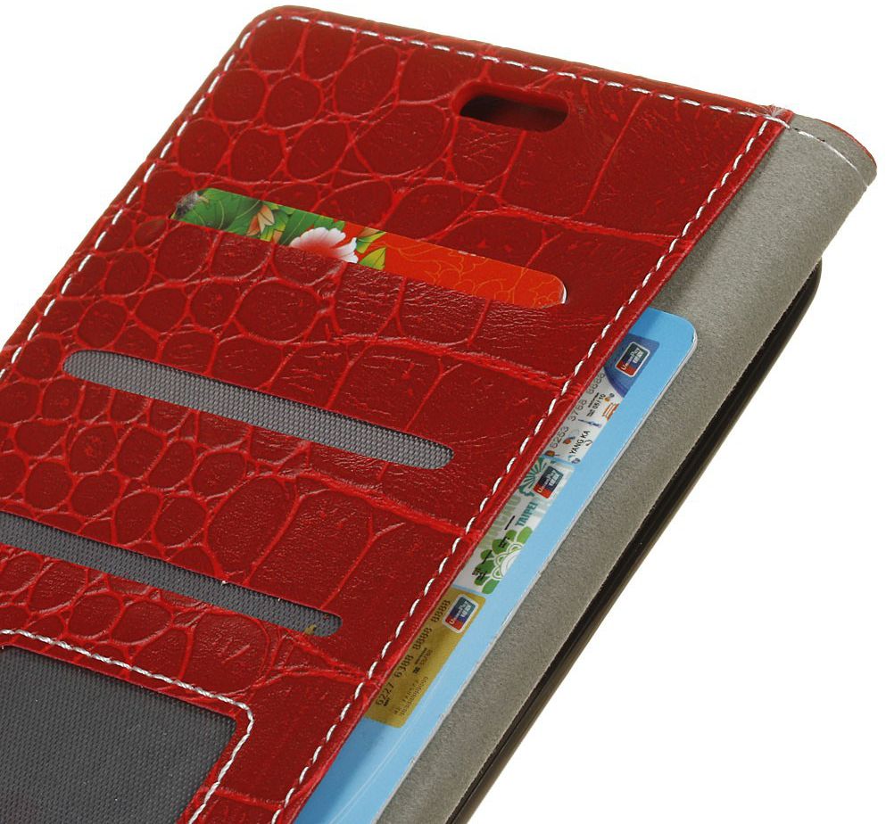 Huawei Mate 10 Lite Krokodil Flipcase Rood afbeelding 5