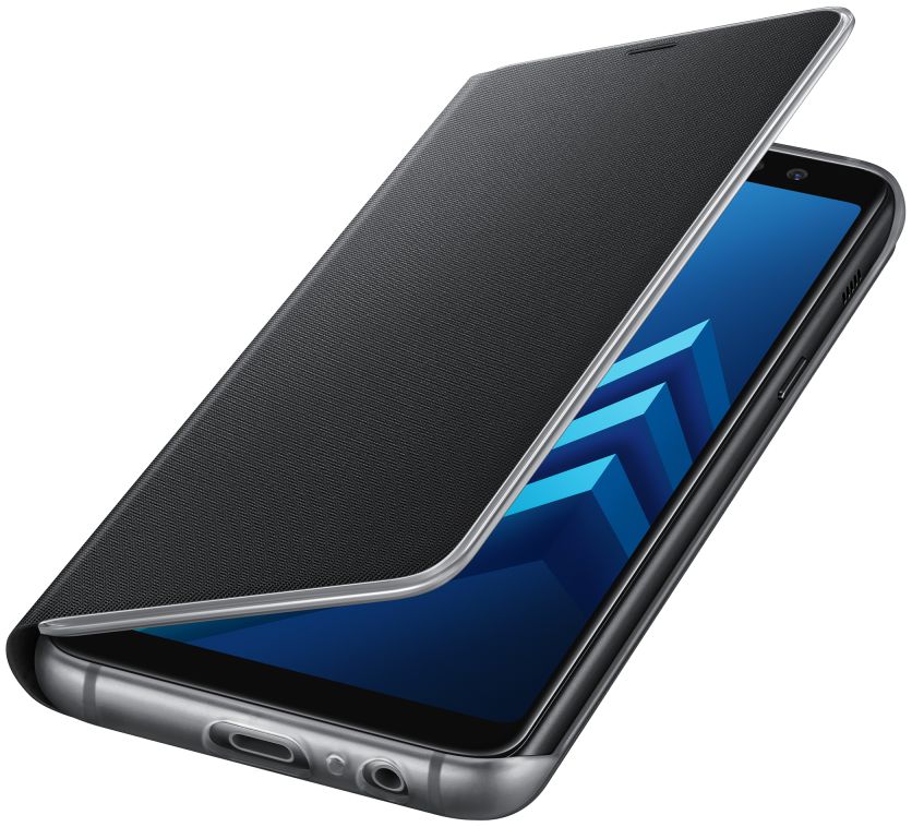 Samsung Galaxy A8 (2018) Neon Flip Cover Zwart afbeelding 1