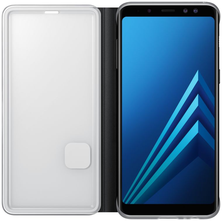Samsung Galaxy A8 (2018) Neon Flip Cover Zwart afbeelding 2