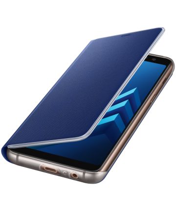 Samsung Galaxy A8 (2018) Neon Flip Cover Blauw Hoesjes