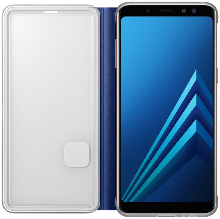 Samsung Galaxy A8 (2018) Neon Flip Cover Blauw afbeelding 2