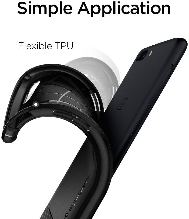 Spigen Rugged Armor OnePlus 5T Hoesje Zwart afbeelding 4