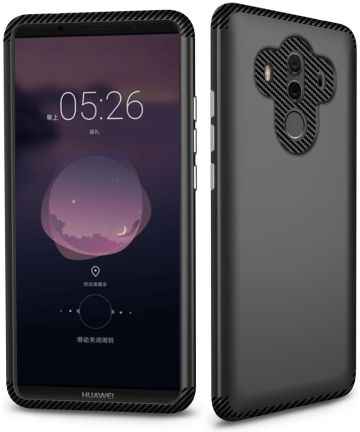 Huawei Mate 10 Pro Stijlvol Hybride Hoesje Zwart Hoesjes