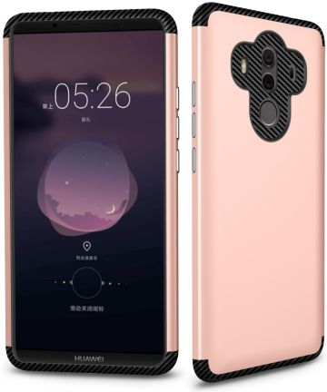 Huawei Mate 10 Pro Stijlvol Hybride Hoesje Roze Hoesjes