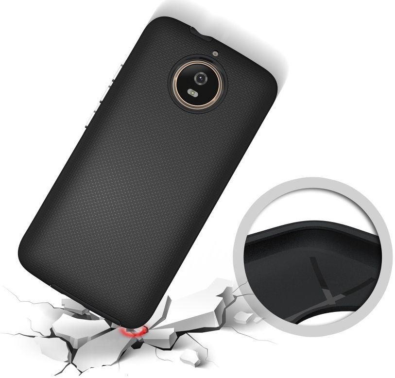 Motorola Moto G5S Hybride Hoesje Zwart afbeelding 2